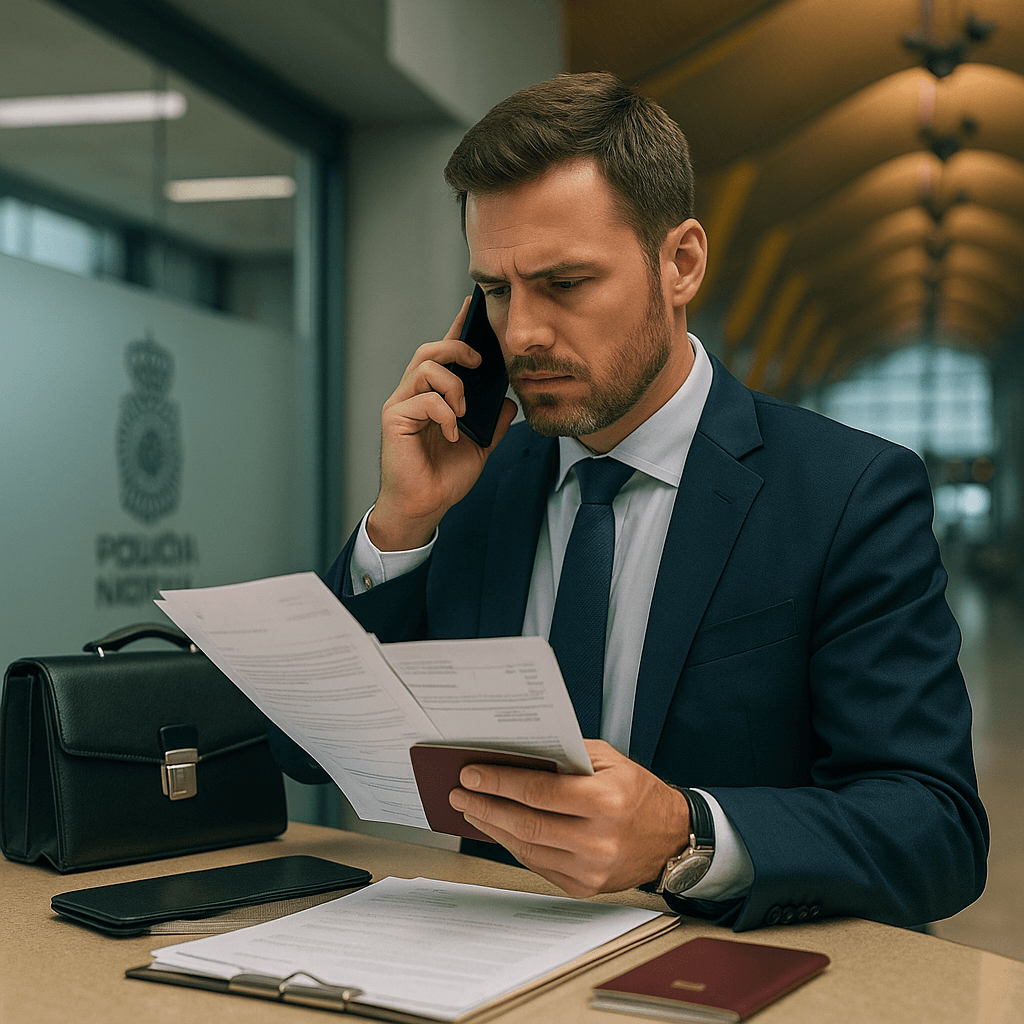 Abogado atendiendo una llamada